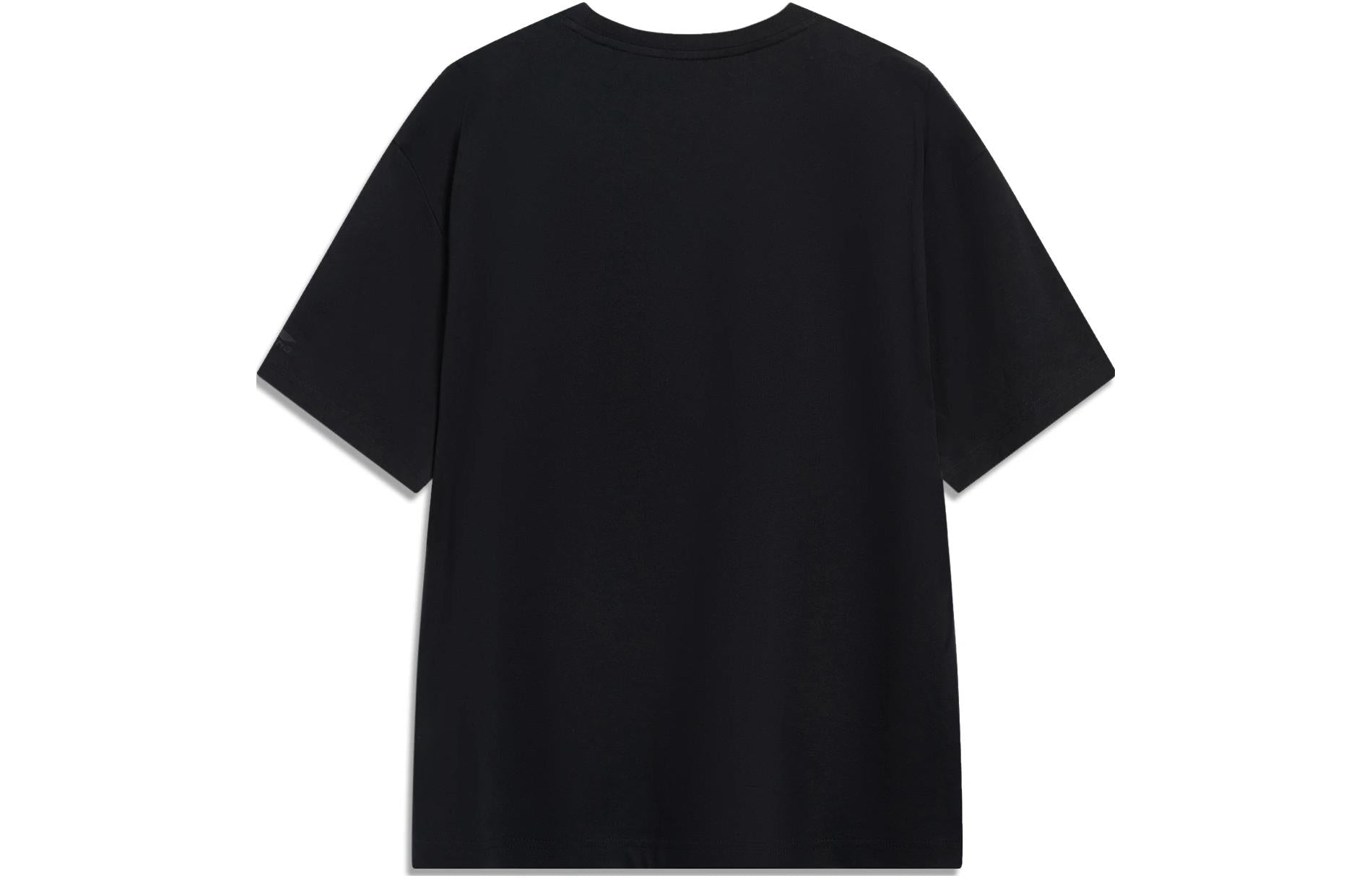 Li-Ning Anything Is Possible Logo T-shirt 'Black Blue' AHST761-1