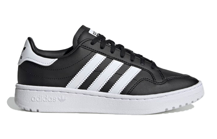 (GS) adidas originals Team Court J 'Black White' EF6810