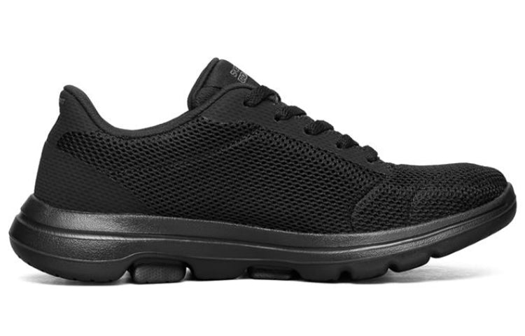 (WMNS) Skechers Go Walk 5 Leather Shoes Black 15902-BBK