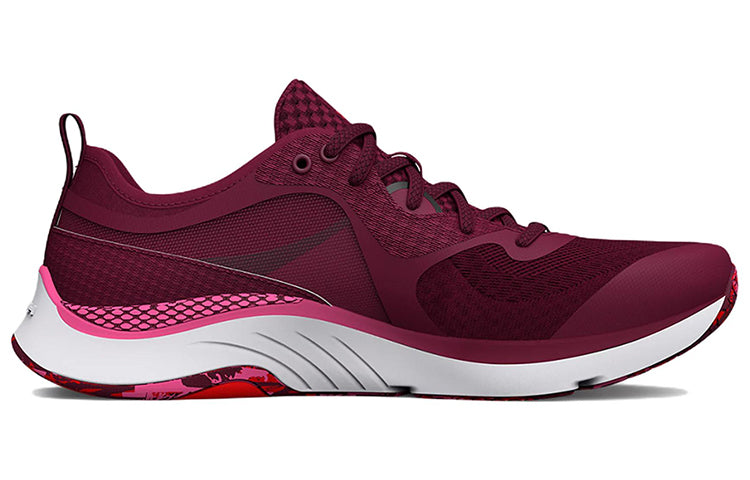 (WMNS) Under Armour HOVR Omnia Printed 'Dark Cherry' 3025736-600