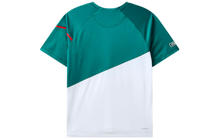 FILA Contrasting Colors Sports Tennis Short Sleeve Green A11M123101F-GN