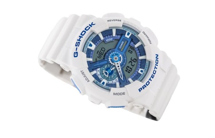 CASIO G-Shock Analog-Digital 'White Blue' GA-110WB-7A