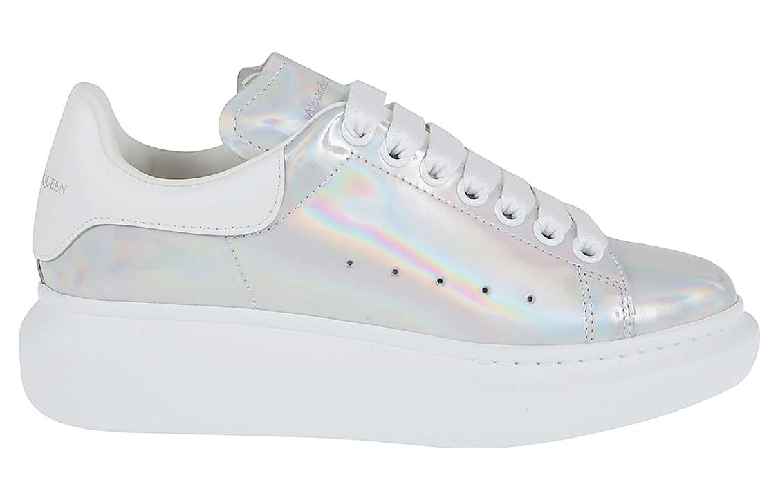 (WMNS) Alexander McQueen Oversized Sneakers 'White Iridescent' 718139WICT19000