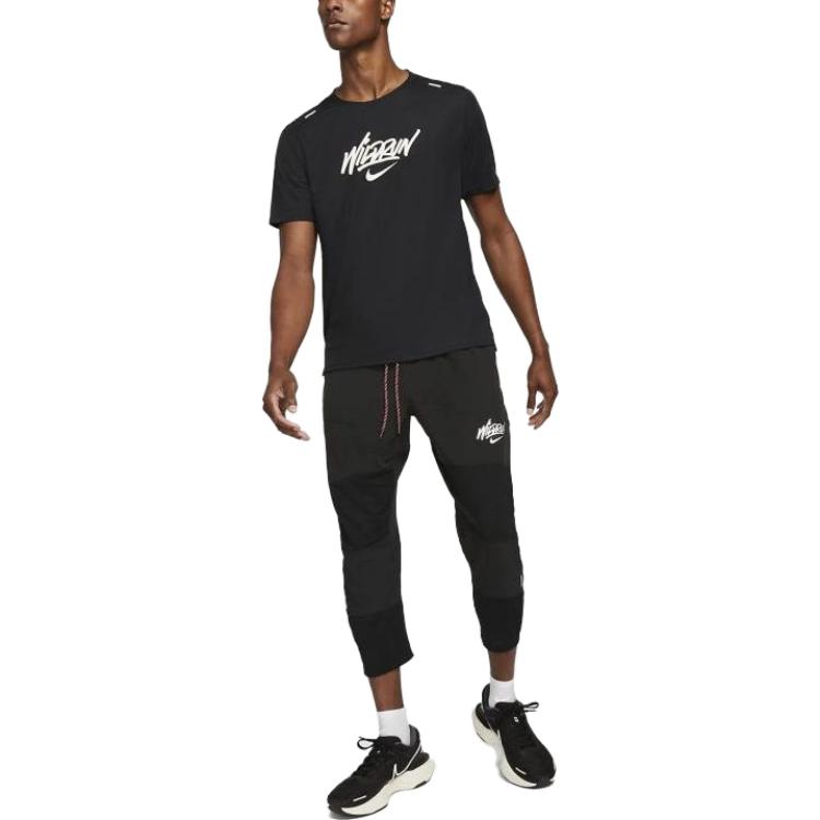 Nike Rise 365 Graphic T-shirt 'Black' DA1168-010