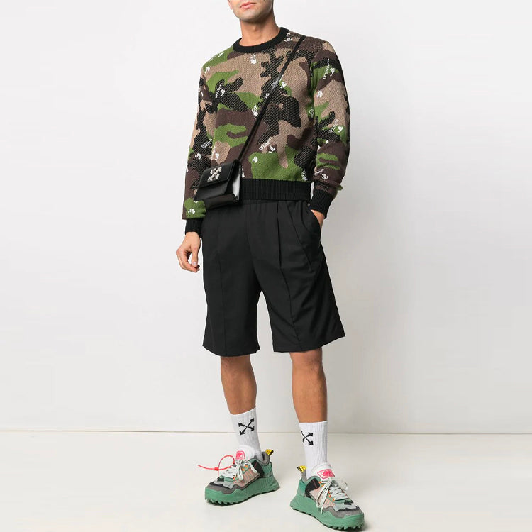 Off-White SS21 Camouflage Knit Green Camouflage OMHE083S21KNI0015600