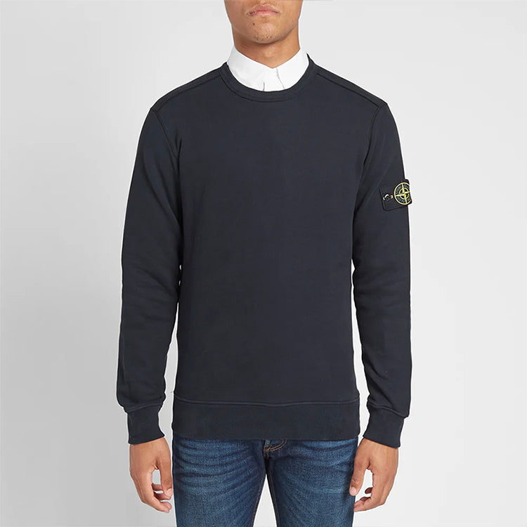 Men's STONE ISLAND Basic Round Neck Navy Blue 7115-62720-V0020