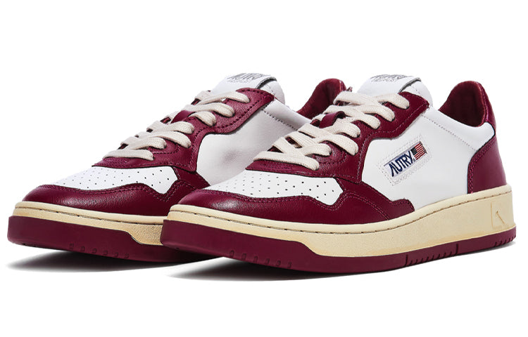 (WMNS) AUTRY Medalist Low Top Bicolor 'White Burgundy' AULW-WB13
