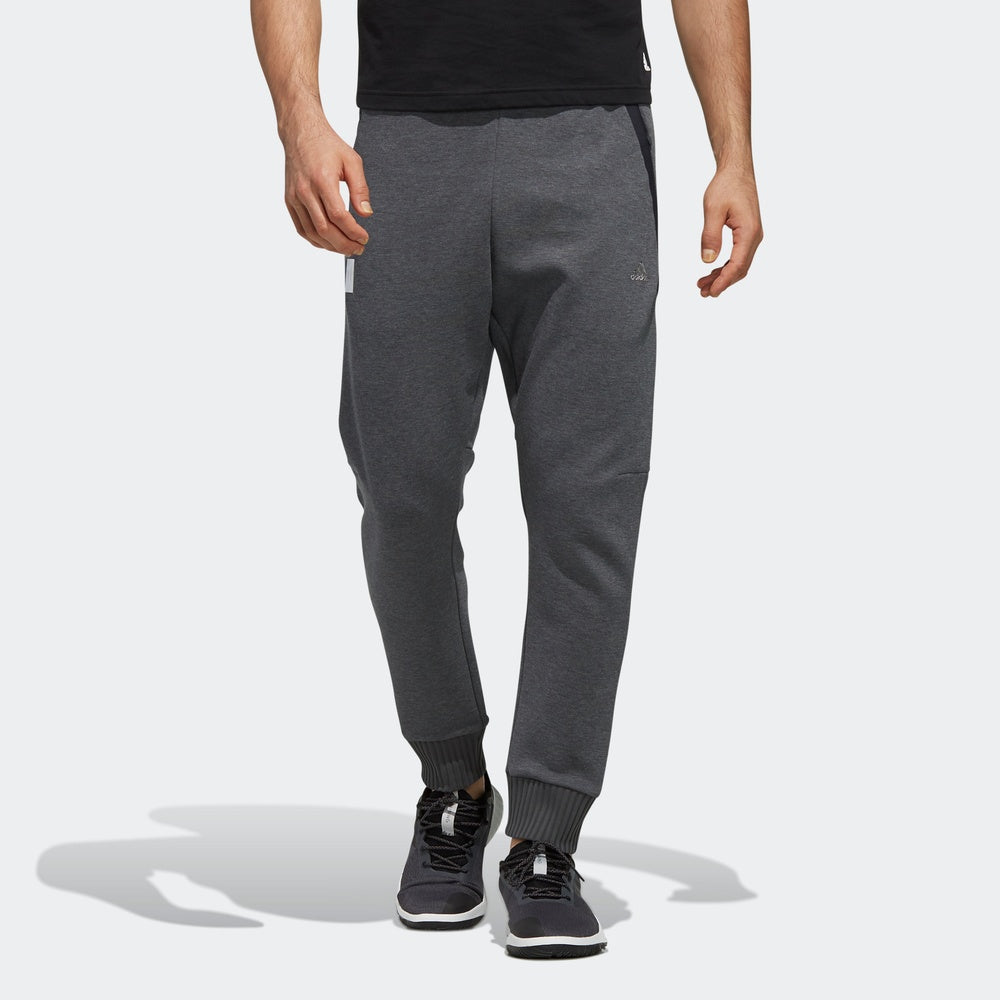 adidas Wj Pt Kn Swt logo Casual Bundle Feet Sports Pants Gray FJ0204