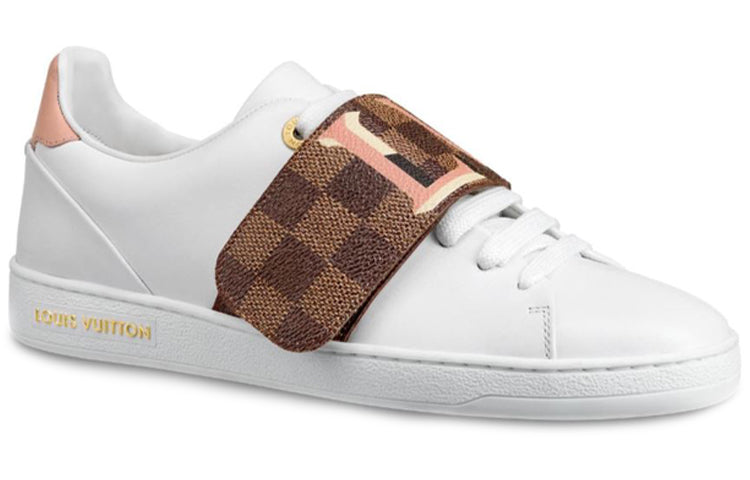 (WMNS) LOUIS VUITTON LV Frontrow Damier Sports Shoes White 1A5N53