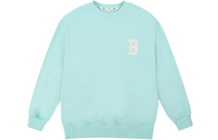 MLB LIKE Series Boston Red Sox Long Sleeves Thin Loose Graffiti Printing Unisex Mint Color 31MT08011-43T
