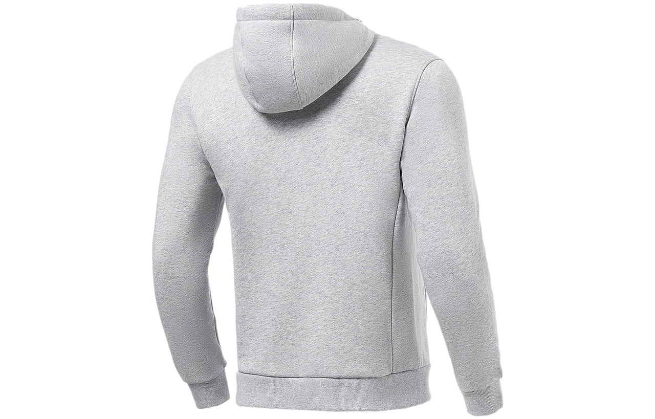 Li-Ning Gym Series Logo Printing Fleece Lined Cardigan Jacket 'Grey' AWDRE57-3