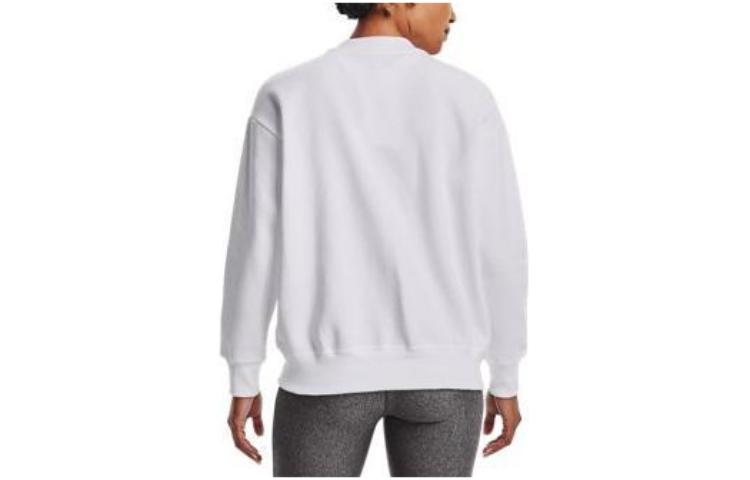 (WMNS) Under Armour Rival Crest Graphic Fleece Crew Sweatshirt 'White' 1373029-100