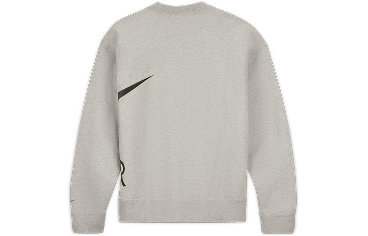 Nike Air x Kim Jones Logo Print Velvet Crew Neck Sweater Unisex Grey Gray DD0693-050