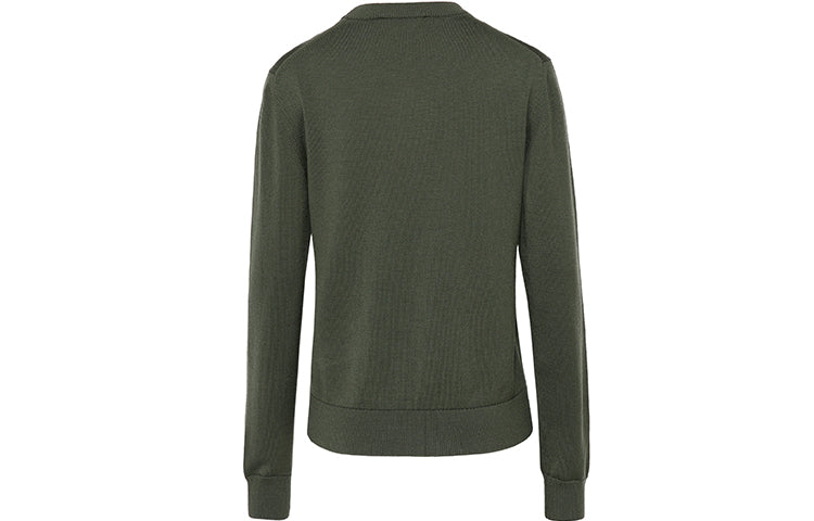(WMNS) KENZO Embroidery Round-neck Swea Green FA62PU5233TA-54
