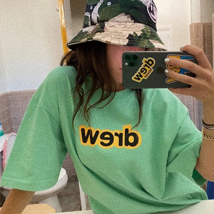 Drew House Alphabet logo Short Sleeve Unisex Mint Green DR-FW19-5