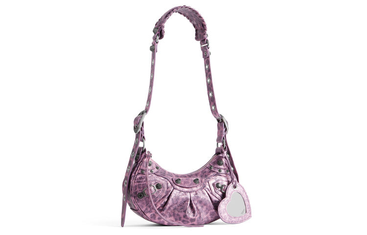 (WMNS) Balenciaga Le Cagole XS Shoulder Bag With Leopard Print 'Pink' 6713092AAV75651