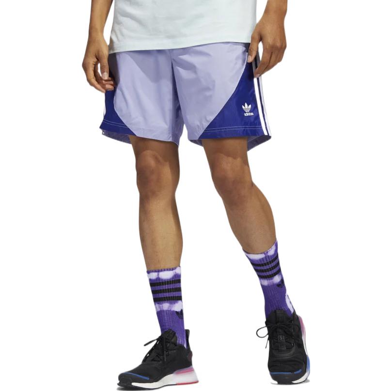 adidas originals Splicing logo Printing Elastic Waistband Casual Shorts Blue HC2099