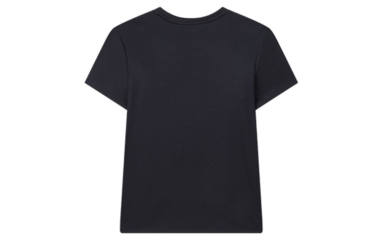 (WMNS) FILA Stripe Logo Printing Short Sleeve Navy Blue F11W028104F-NV