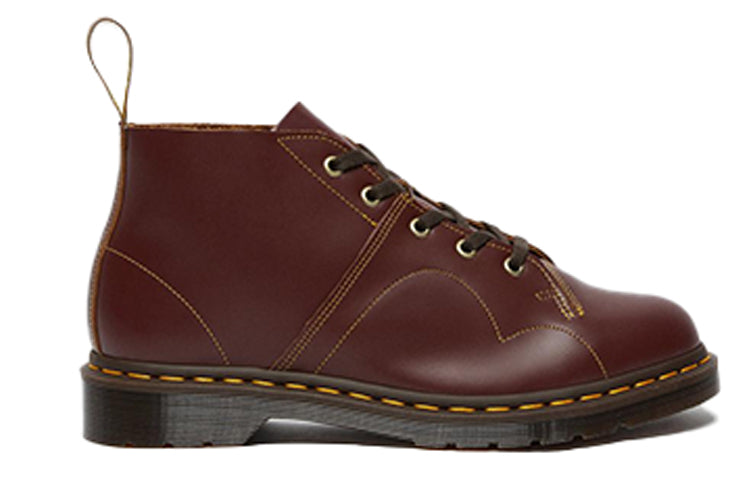 Dr. Martens Church Smooth Leather Monkey Boots Dark Red 16054601