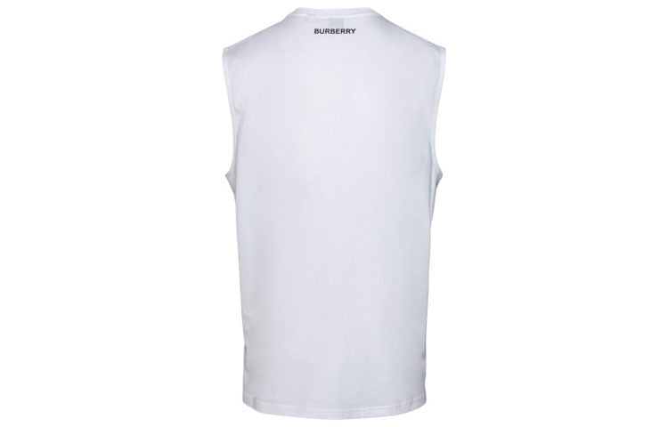 Burberry SS21 Letter Printing Sleeveness Male White 45676351