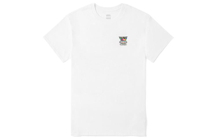 (WMNS) Vans Logo Printing Round Neck Short Sleeve White VN0A4MNBWHT