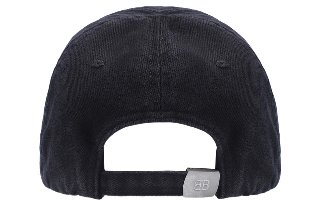 Balenciaga Paris Logo Baseball Cap 'Washed Black White' 680748-410B2