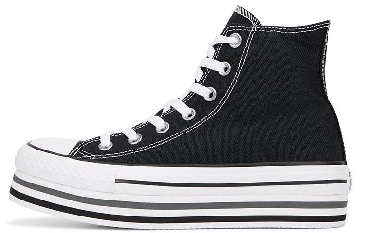 (WMNS) Converse Chuck Taylor All Star Lift High Top Sponge Cake Sole Black White 564486C