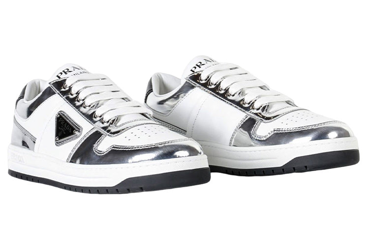 (WMNS) PRADA Downtown Trainers 'White Silver' 1E792M_3LL2_F0J36