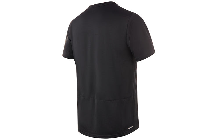 New Balance Logo Printing Sports Round Neck Knit Short Sleeve Black AMT93193-BM