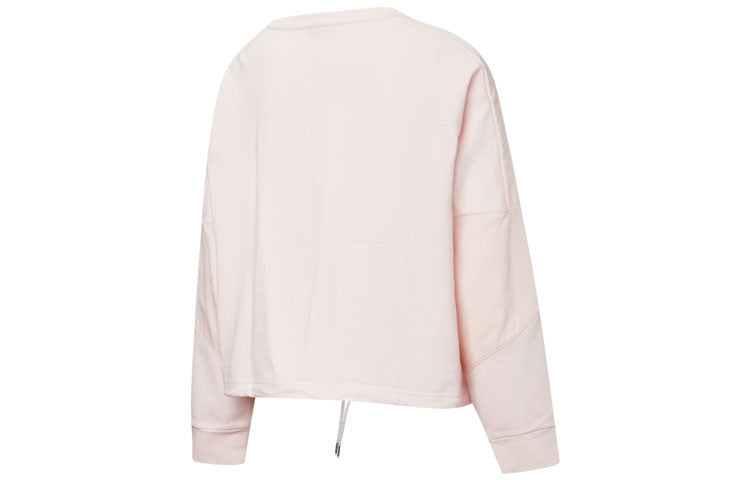 (WMNS) PUMA Nu-tility Logo Sports Round Neck Pullover Hoodie Pink Red 582766-17