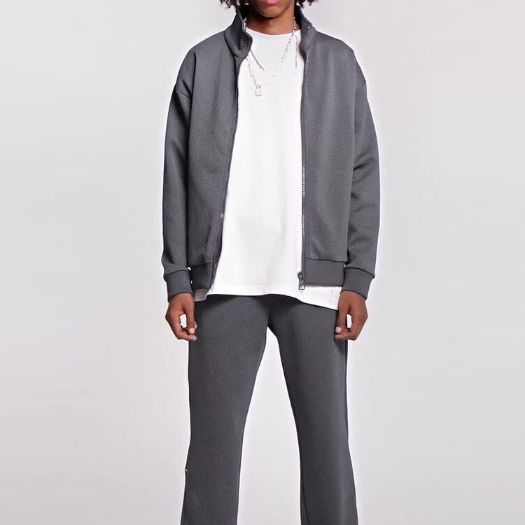 LOUIS VUITTON LV Monogram Full Zip Jacket For Men Grey 1A5VO