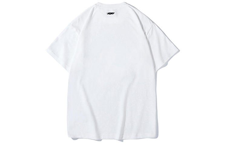 PJs Vigor Pattern Printing Short Sleeve Unisex White 20SSTS1025-P