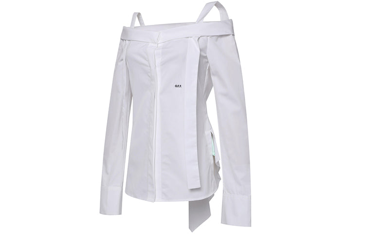 (WMNS) Off-White Long Sleeves White Shirt OF2D2C002