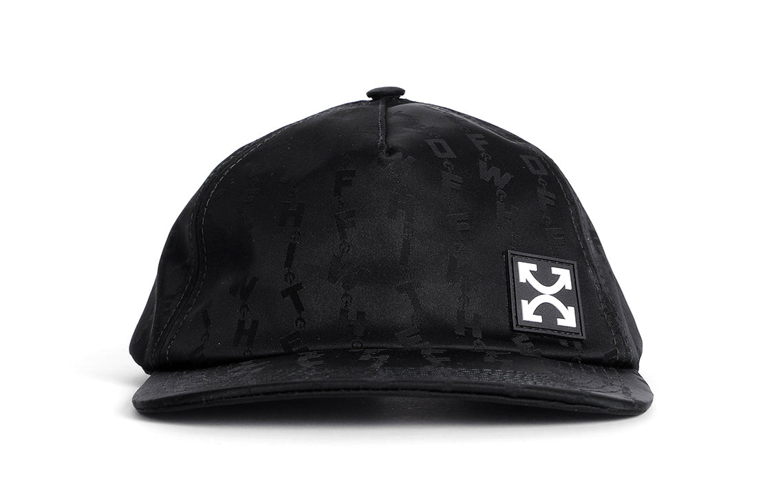 Off-White Cotton Applique Peaked cap Black OWLB008R20C860681000
