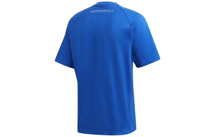 adidas Classic Pyramid logo Printing Short Sleeve Blue FL3887