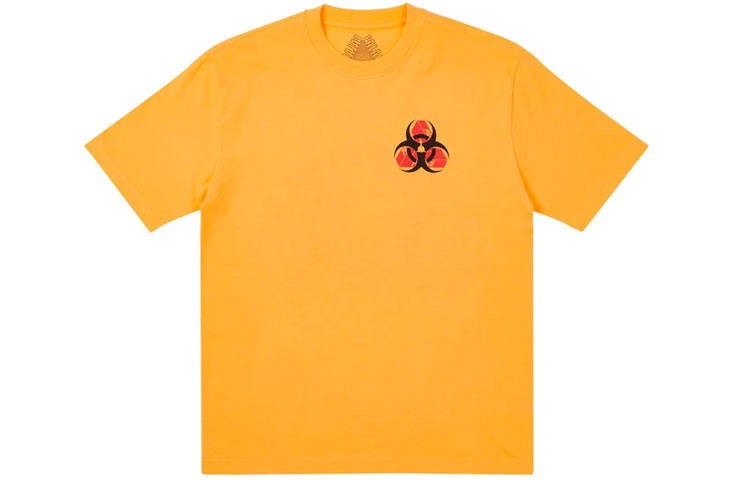 PALACE BIO HAZARD T-SHIRT ORANGE Triangle Back Pattern Logo Short Sleeve T-Shirt P20TS152