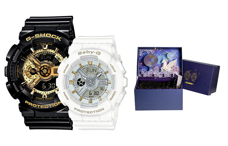 CASIO Baby-G 'Black & White' GA-110GB-1APR+BA-110GA-7A1PR