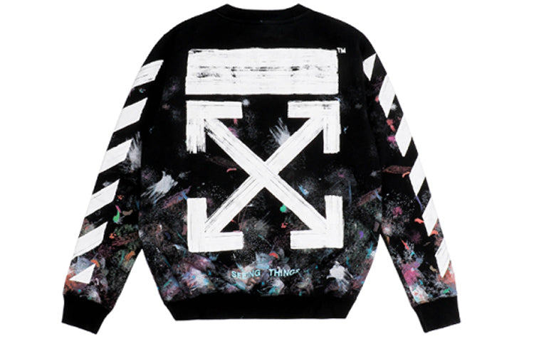 Off-White Galaxy Brushed Print Sweatshirt 'Black' OMBA003F176190309901