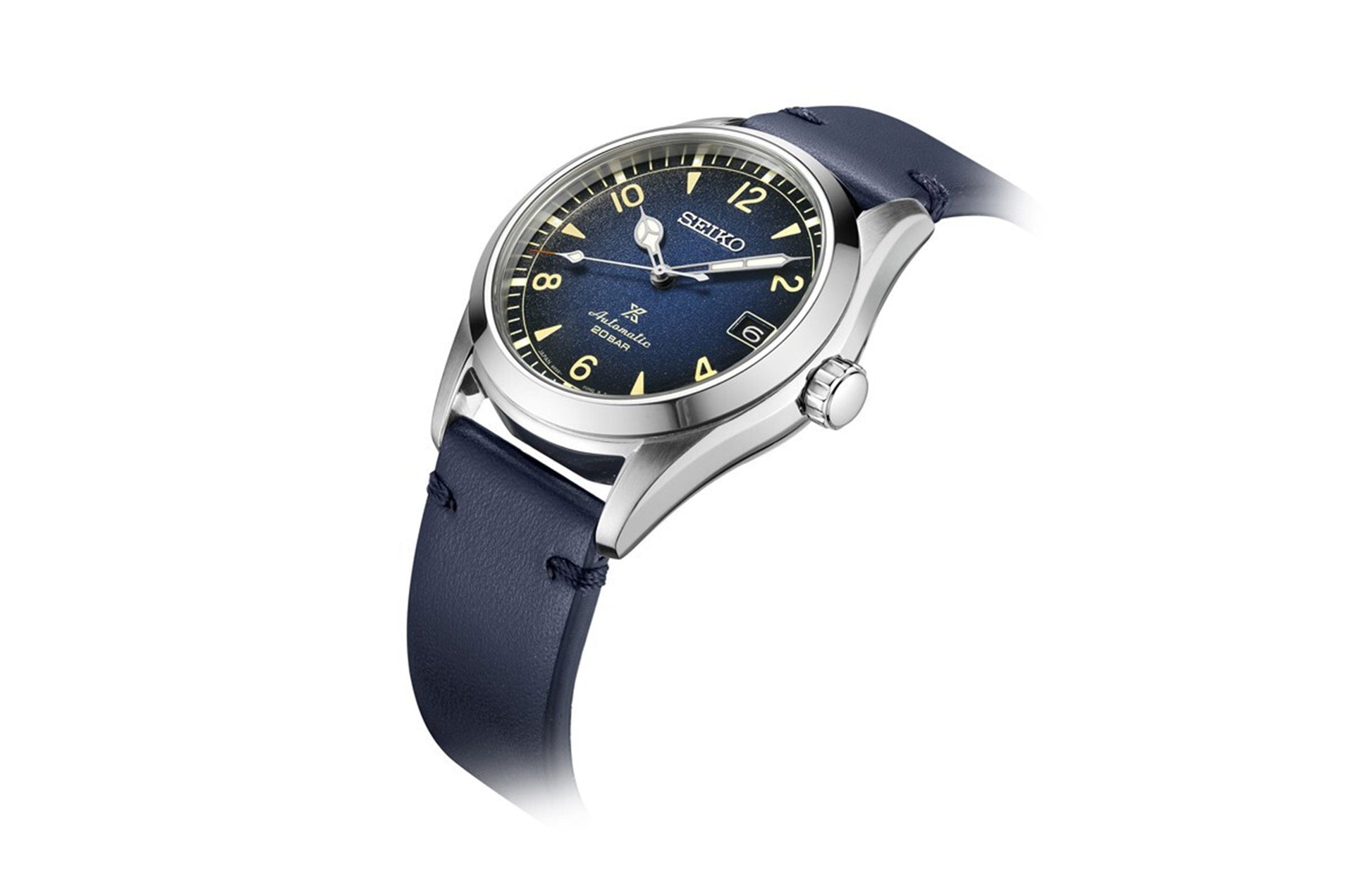 Men's SEIKO PROSPEX Series Retro Green Starry Sky Rubber Strap Mechanical Watch SPB157J1
