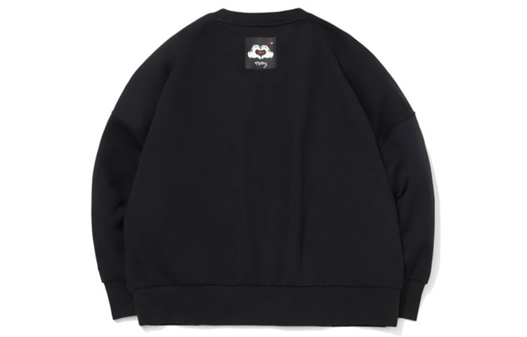 (WMNS) Li-Ning x Disney Crossover Loose Pullover 'Black White' AWDQC28-2