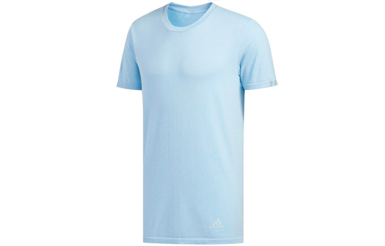 Men's adidas 25/7 TEE Running Sports Short Sleeve Blue Gray 7 TEE DZ1814