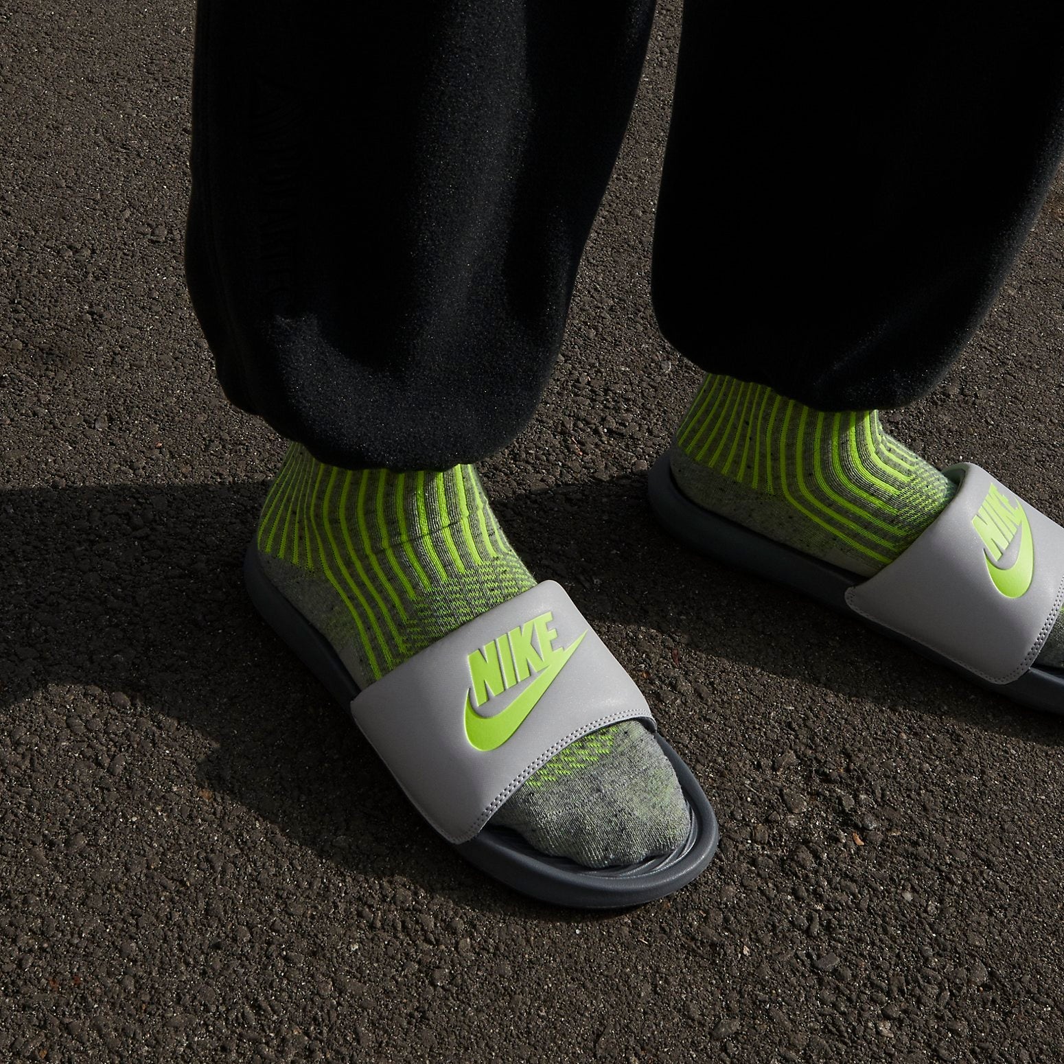 Nike Victori One Slide 'Grey Fog Volt' CN9675-011