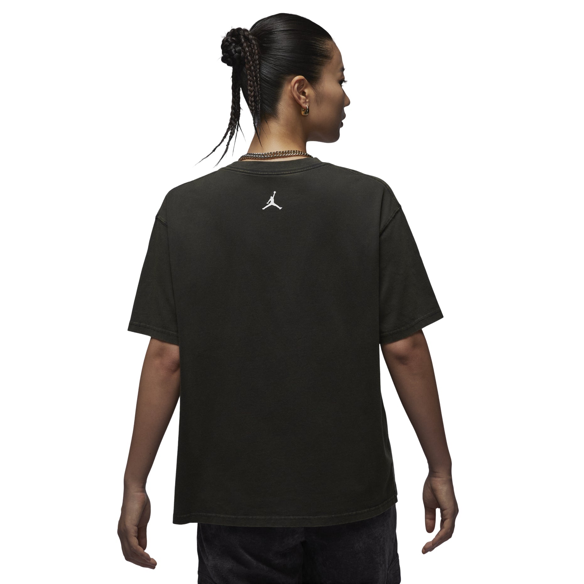 (WMNS) Air Jordan Graphic T-shirt Asia Sizing 'Black' FV7123-045