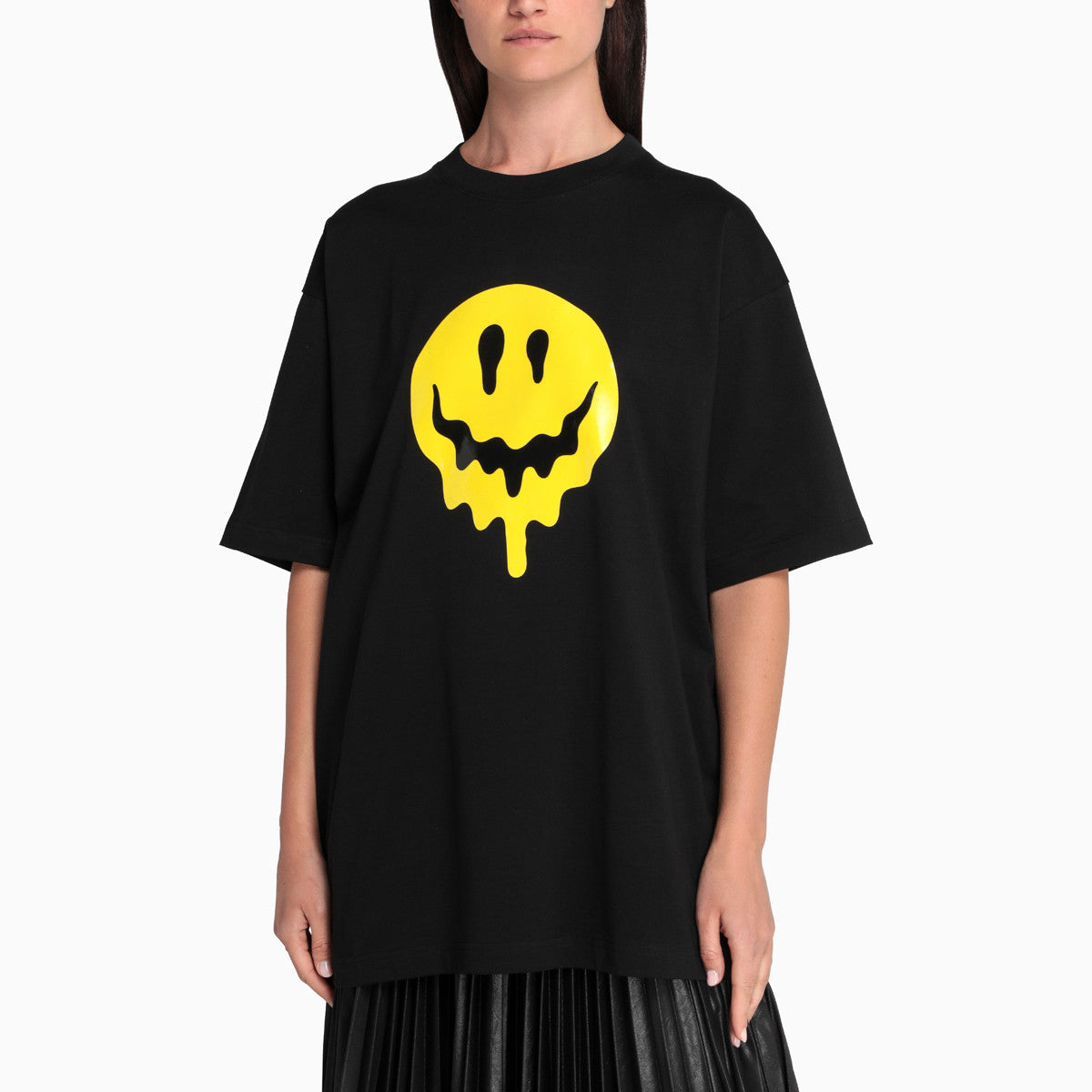 Balenciaga SS21 Drip Peace Large Fit Printing Tee Black 641655TKVA11012