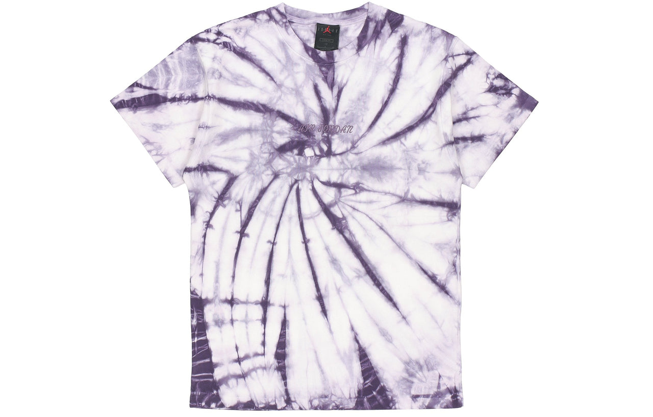 Air Jordan Tie Dye Printing Loose Knit Short Sleeve Purple DQ3903-102