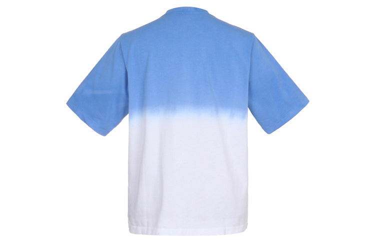 Men's KENZO Gradient Embroidered Round Neck Short Sleeve Blue White FA55TS5014YG-65