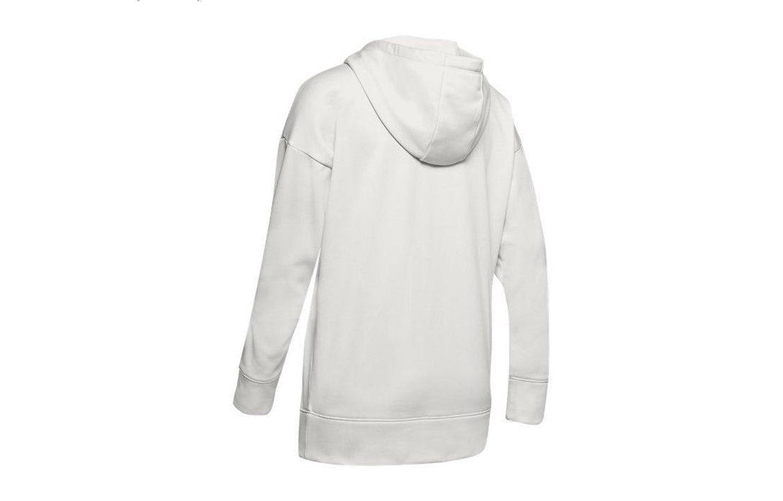 (WMNS) Under Armour Fleece Logo Printing Sweatshirt White 1344391-112