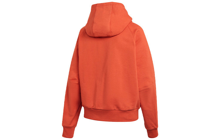 (WMNS) Y-3 Logo Sports Pullover Hoodie Orange GK4425