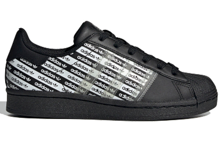 (GS) adidas originals Superstar J 'Black White' FV3762