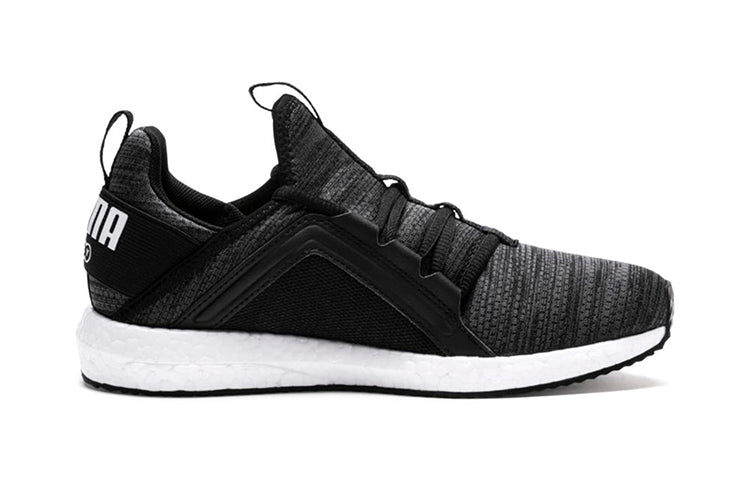 (PS) PUMA Mega NRGY Heather Sports Running Shoes Black/White 191245-01